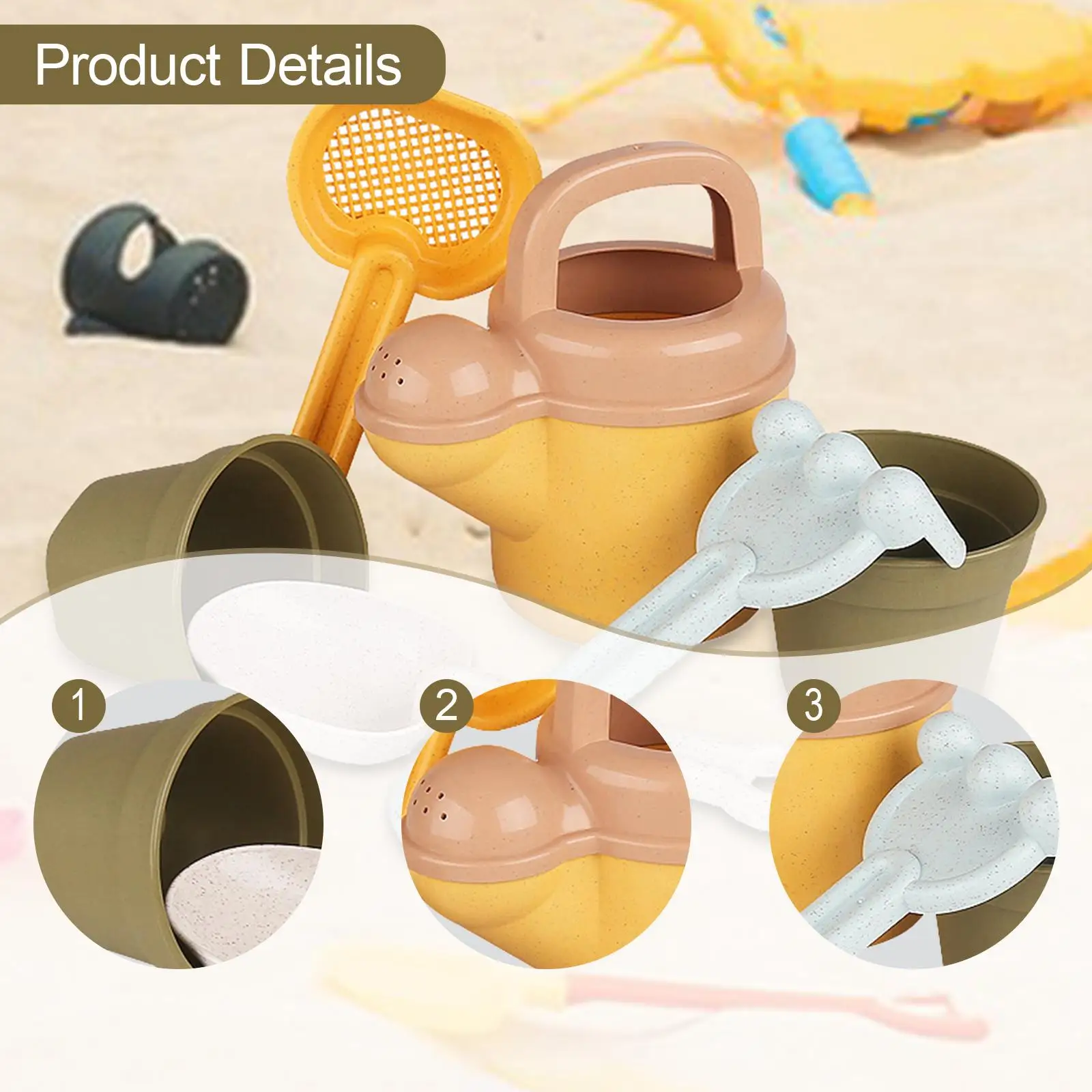 6-delig strandspeelgoed Leuk zandbakspeelgoed Zandspeelgoedset voor zomerfeest Kampeeruitrusting Reizen Outdoor-activiteiten Cadeaus voor kinderen