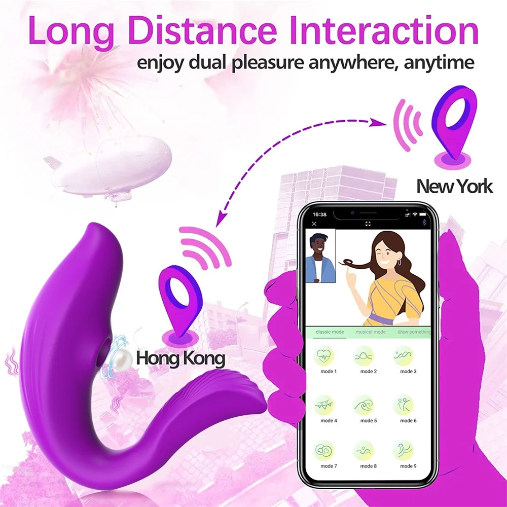 Wearable Panties Sucking Vibrator For Women Bluetooth APP Control Clit Sucker Vagina Female Vibrator Blowjob Sex toys For Adult