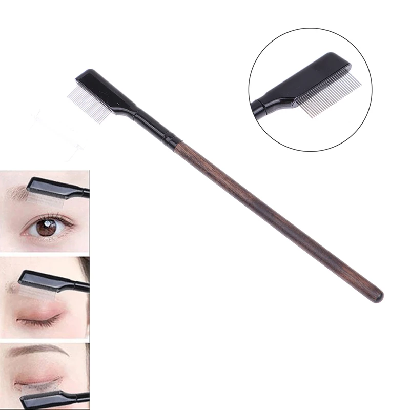 Eyelash Comb Lash Brush Separator- Eyelashes Separator Curler Makeup Mascara Applicator,Eyelash Grooming Brushes Metal Teeth