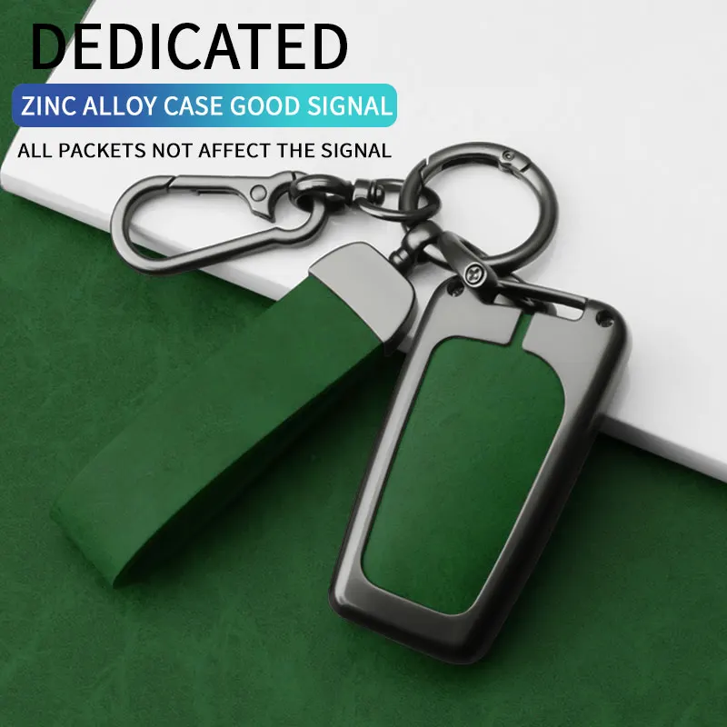 Metal Leather Key Case For Toyota Corolla Altis Auris Aygo Yaris Camry RAV4 Verso TC IM Remote Control Key Cover car gadgets