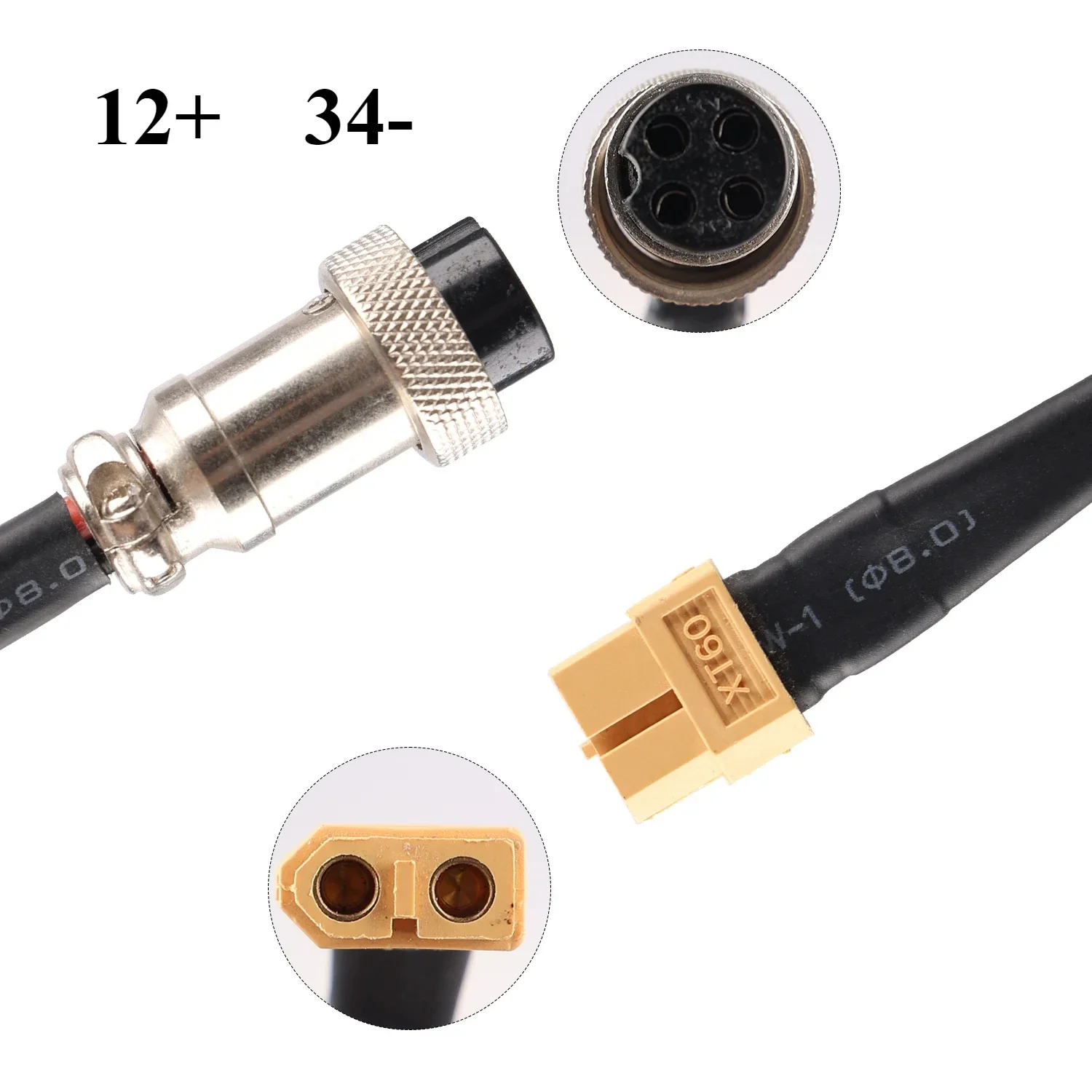 

Battery Cable XT60 GX16-4P Female Connector Water Bottle E-Bike Battery Motor Connection Cable Electric Bicycle Battery Cable
