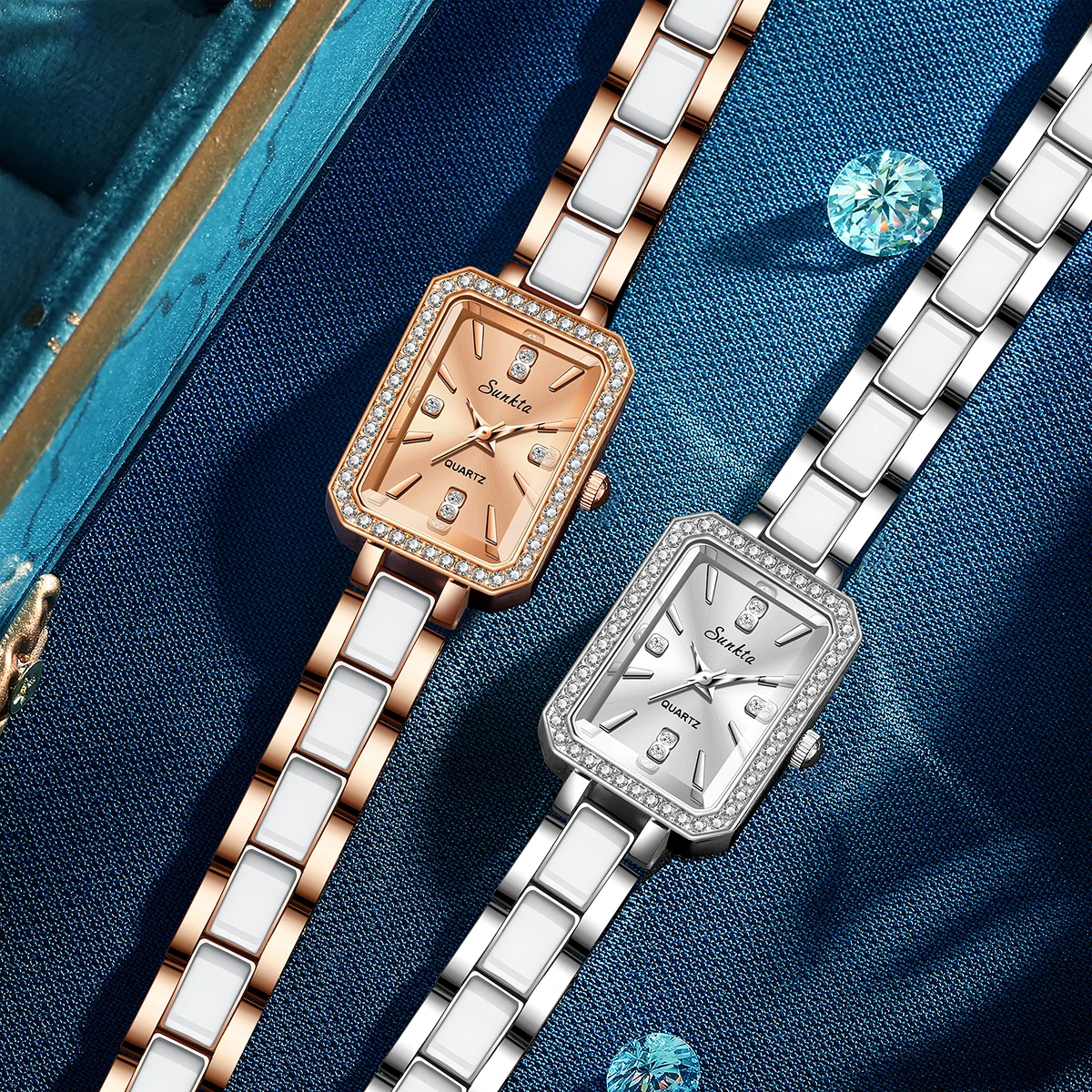 

SUNKTA часы женские серебряные брендовые роскошные креативные дизайнерские женские часы с квадратным циферблатом спортивные водонепроницаемые женские кварцевые наручные часы