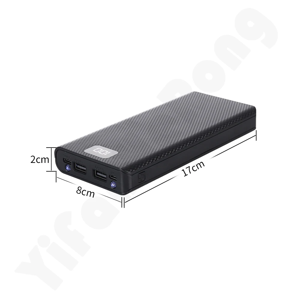 Szybkie ładowanie 18650 Power Bank 20000mAh USB typ C 5V przypadki ładowania baterii schowek bez baterii dla iPhone Xiaomi Huawei