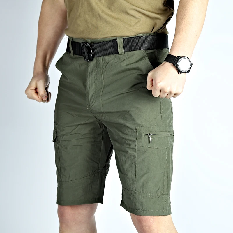 Summer Quick Dry Tactical Shorts Men Multi-pockets Lightweight and Breathable Half Pants Outdoor Hiking Camping Climbing Shorts