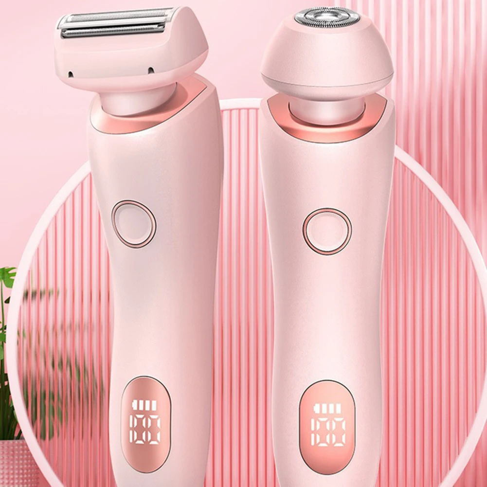 Electric Razors for Women 2 In 1 Bikini Trimmer Face Shavers Hair Removal for Underarms Legs Ladies Body Trimmer IPX7 Waterproof