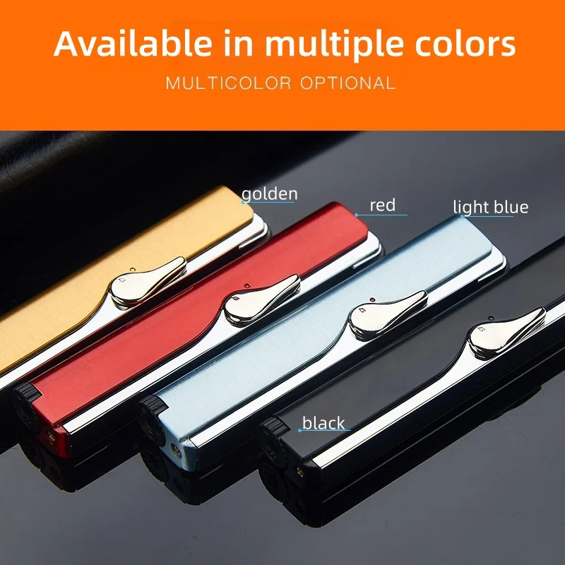 

Retro Vintage Grinding Wheel Straight Punch Windproof Lighter Women Long Strip Lock Fire Straight Punch Mini Cigarette Lighter