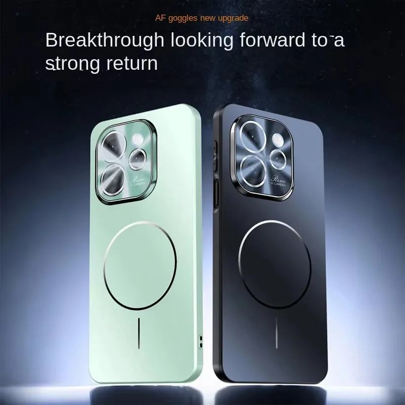 

Luxury Micro-frosted ice feeling Magnetic Ring Case For OPPO Reno 15 Pro reno 15 14 Explosion-proof All-inclusive Lens Cover