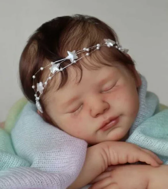 

NPK 20inch Reborn Doll Kit Viviana Sleeping Baby Lifelike Sweet Baby Unfinished Doll Parts DIY