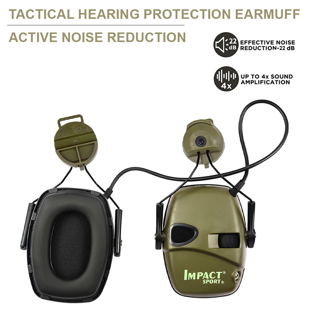 

Спорт на открытом воздухе, антишумовые ударные усиления звука, электронные наушники для стрельбы, тактическая охотничья защитная гарнитура для слуха