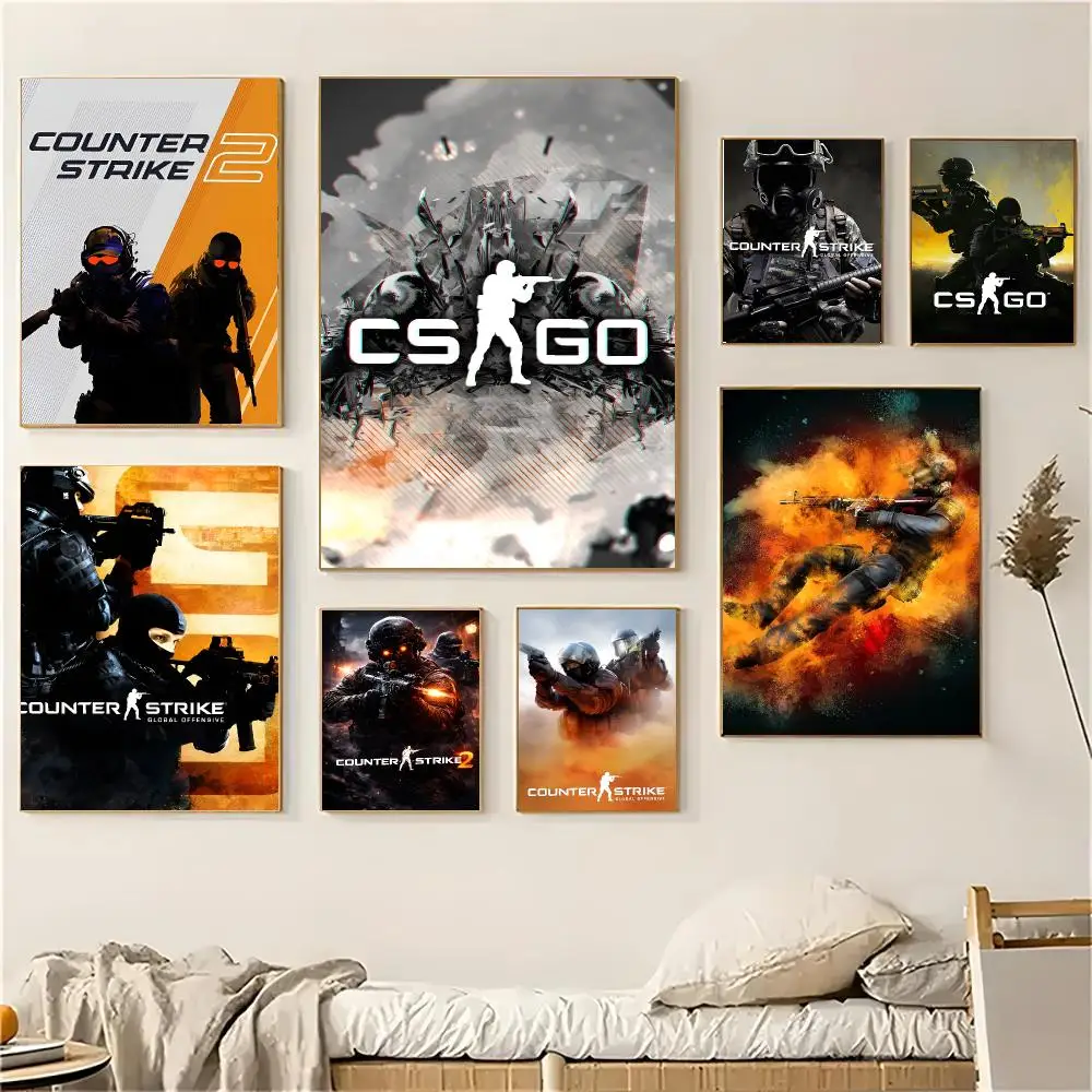 C-CSGO C-Counter-Strike Global Poster Wall Art Print Art Suitable For Living Room Bedroom Bar Parlor Home Decoration Gift
