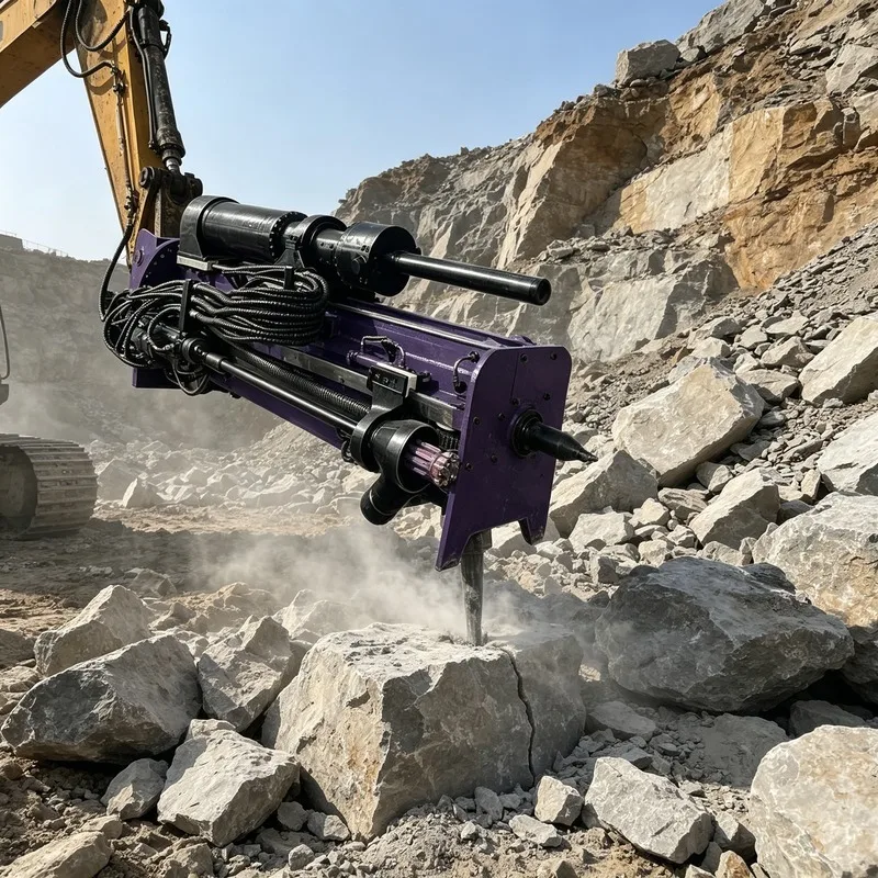 All Terrain Adaptable Drill Splitter Hydraulic Integrated Device For Mountain Hilly Area Complex Terrain Rock Breaking Operation