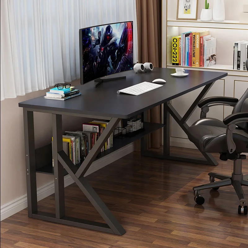 *- Factory Direct Sale Customized Home Office Furniture Upgraded Steel Frame Player Gaming Tables K-shaped Leg Computer Desk