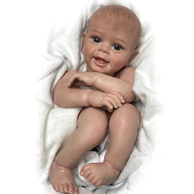 24 Inch Painted Hair Bebe Doll Kits Handmade Soft Vinyl Reborn Doll Reborn Doll Girl Unfinished Unassembled Doll