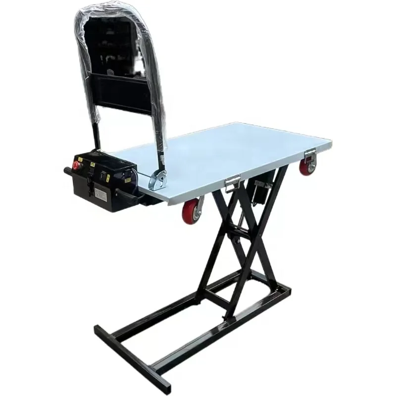 

Portable Battery Type Forklift with Load Capacity of 350kg, Lifting Platform Truck, Scissor Type Small Lift Handcart