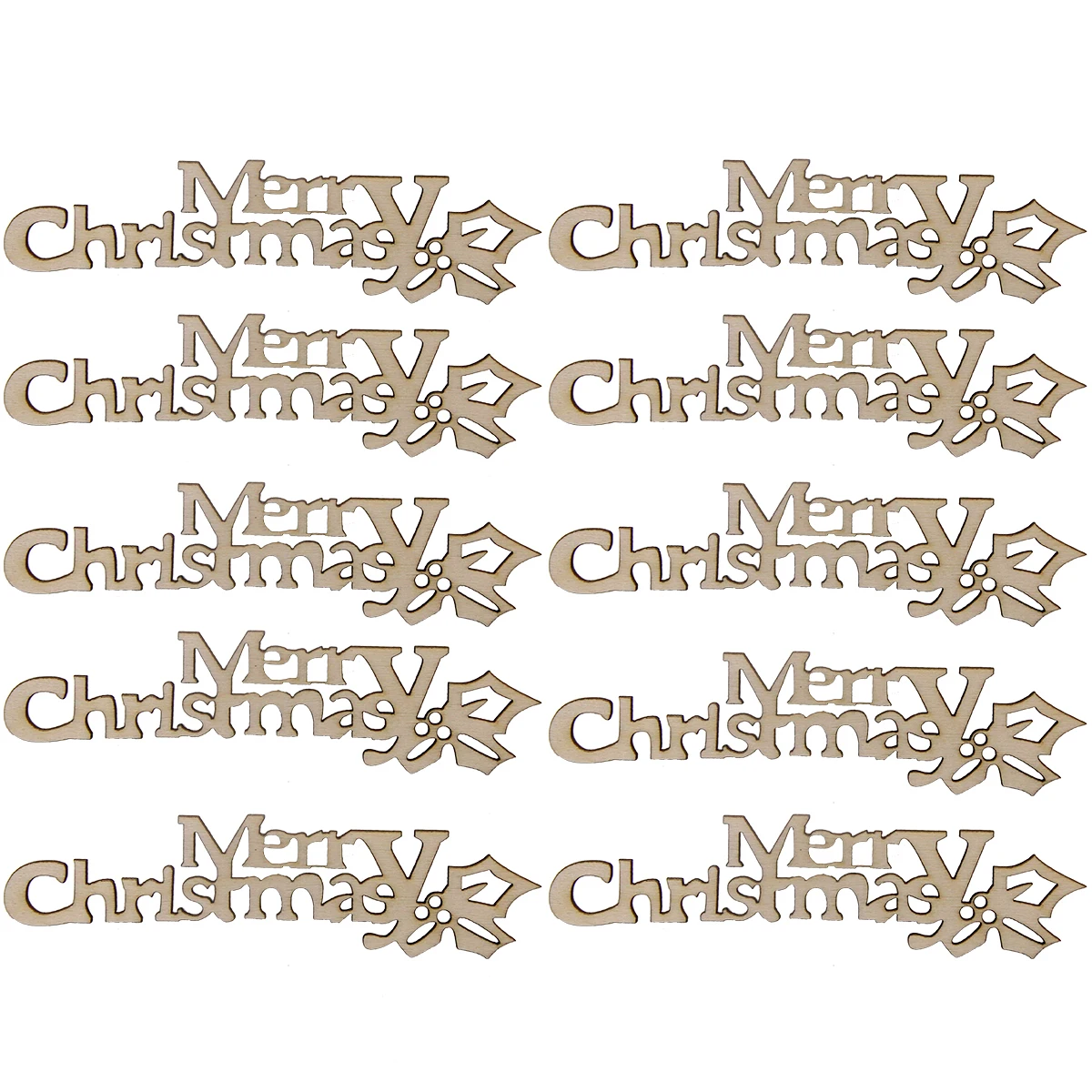 20Pcs Xmas Wooden Confetti Merry Christmas Letters For Noel Home Party Table Decorations DIY Painting Scatter Crafts Supply