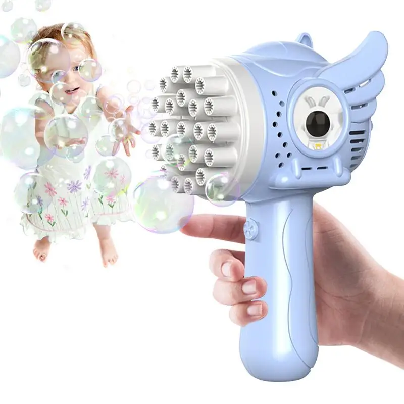 

Automatic Bubble Maker 23 Holes Automatic Angel Rabbit Bubble Blower Maker Handheld Summer Toy With Solution For Outdoor Indoor
