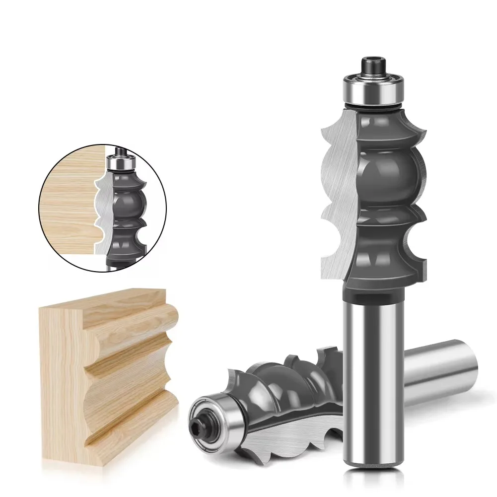 1 peça broca de roteador de moldagem arquitetônica-haste de 1/2 "haste de 12mm cortador de espiga para ferramentas de marcenaria fresa
