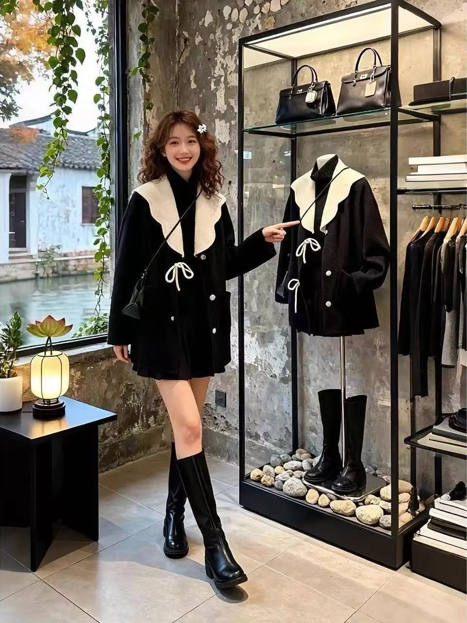 

Женское шерстяное пальто больших размеров с длинными рукавами, с поясом-завязкой, осенне-зимнее, утепленное, в корейском стиле, для повседневной носки, свободного кроя