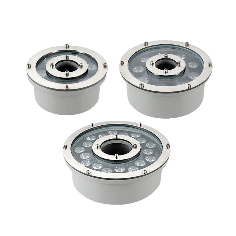 8pcs AC12V 24V LED Fountain Light DMX512 Underwater 6w 9w12w 15w 18w RGB Changeable Ip68 For Garden Yard Pool