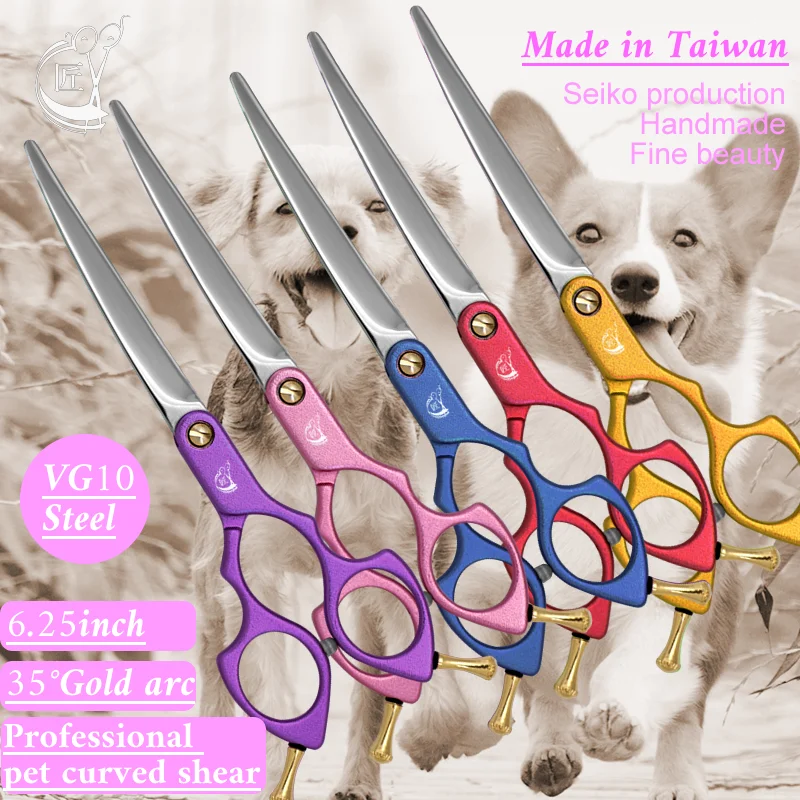 

Crane Professional 6.25 inch Curved High-end Scissors Pet Grooming Scissor For Dogs Cats Grooming VG10 Steel Made In Taiwan