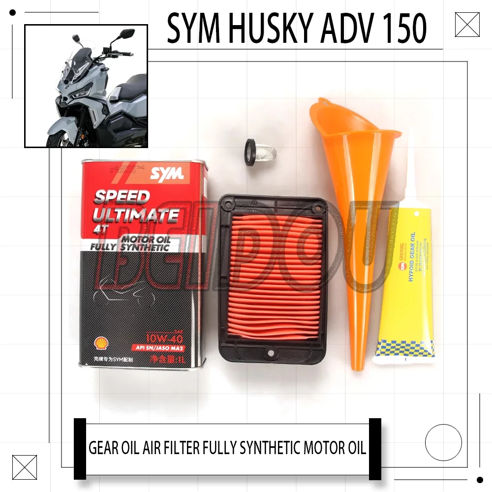 

For SYM Husky ADV 150 Motorcycle Original Gear Oil Air Filter Fully Synthetic Engine Oil Fit SYM Husky XS150T-12/10