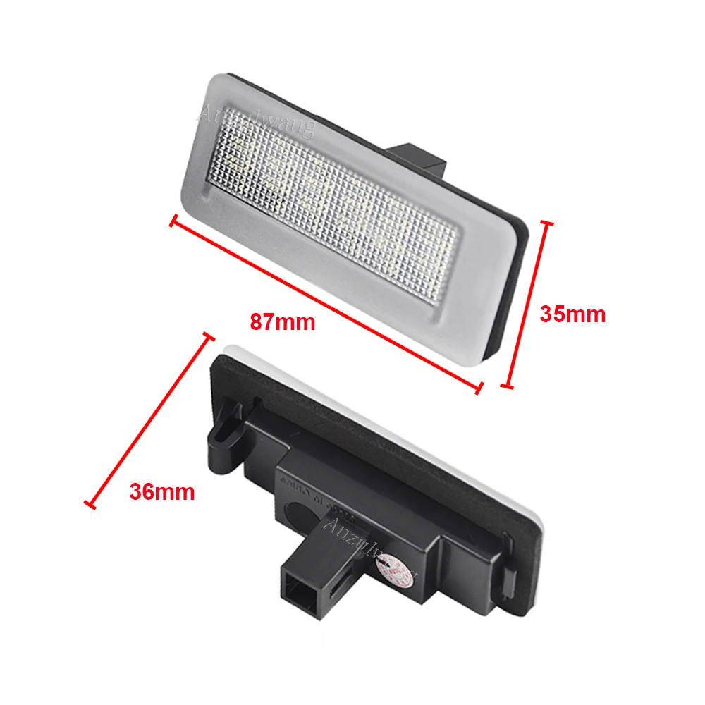 2Pcs Error Free LED License Plate Lamp For Fiat Doblo II Opel Vauxhall Combo Ram ProMaster City Auto Replacement Light