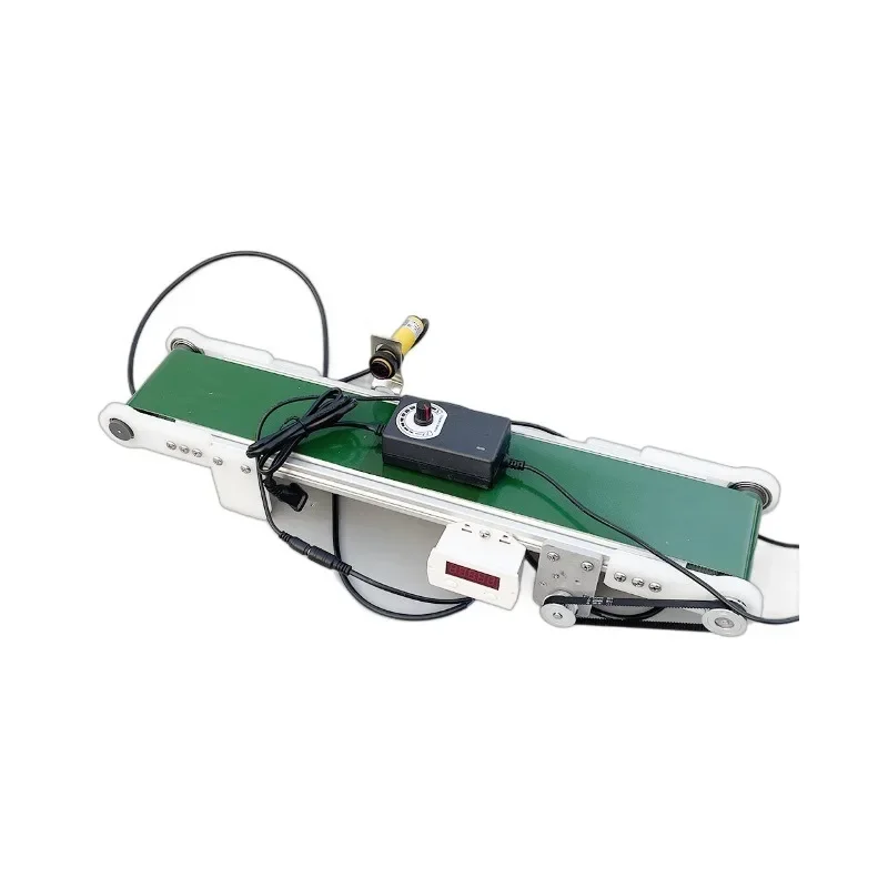

DC 12V Electric Desktop Conveyor Belt Technology Production Elevator Model Friction Experiment Device Speed Adjustable 0-116RPM