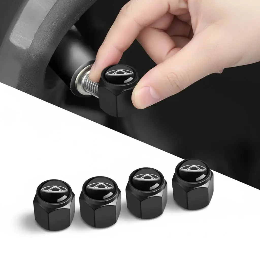 5Pcs Metal Tire Valve Stem Dust‑Proof Caps Fit Chery Tiggo7 Tiggo8 Pro Omoda5 Jaecoo J7 J8 Jetour X70 X90 Wheel Accessory
