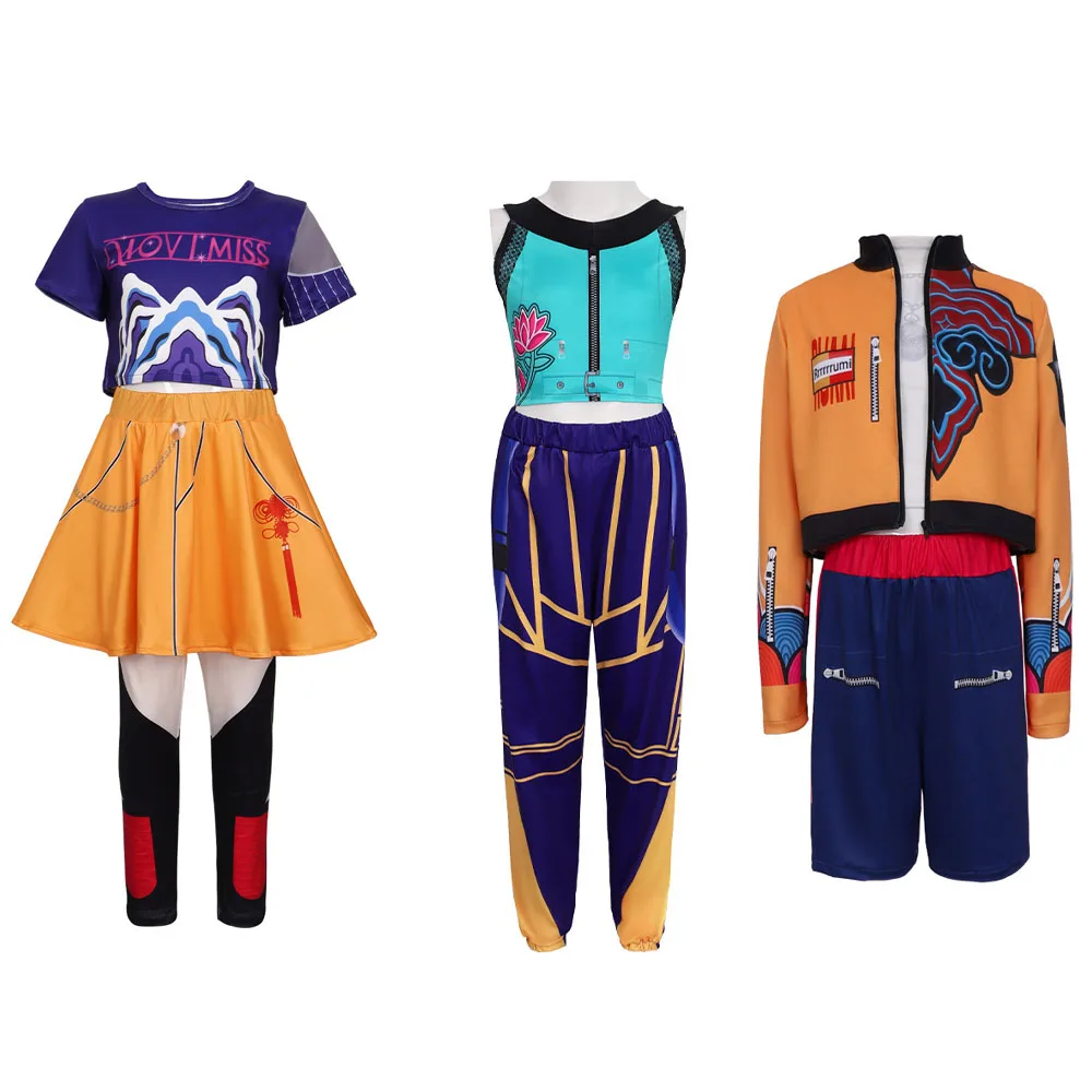 Disfraz de Rumi Zoey Mira para niñas, disfraces de cazadores de demonios KPop, uniforme de Rumi para niños, trajes de juego de rol para fiesta de Halloween