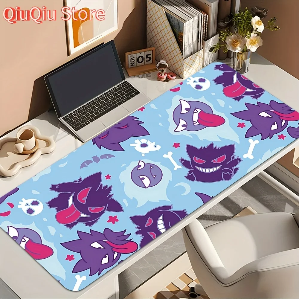 

1pc G-Gengar Gaming Mouse Pad - Purple Cool Elf Design, Non-Slip Rubber Base, Washable Desk Mat for Office, School, Home Decor -