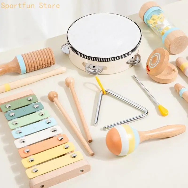 Children Waist Drum Toy Musical Instrument Percussion Toy Educational Baby Toy for Toddler Music and Sensory Development X7JD