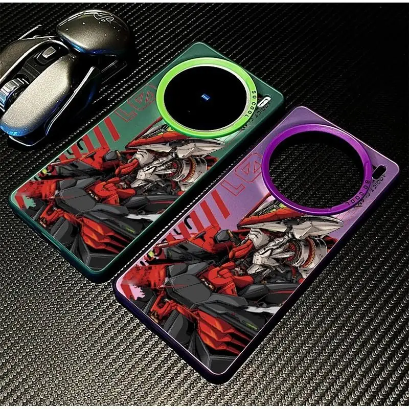 For Vivo X100s X100 X90 X80 X70 Pro Ultra Fashion Trend Red Gundam Mecha Colorful Frosted Laser PC Shockproof Phone Case