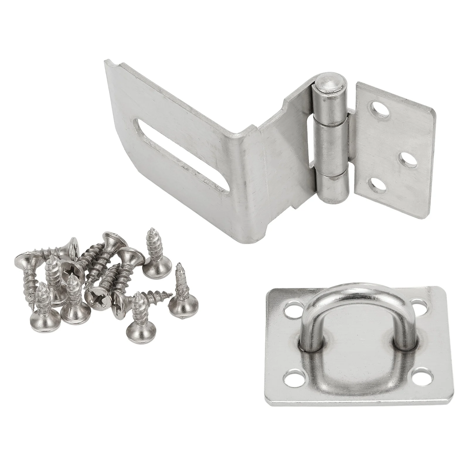 For Door For Gate Stainless Steel Hasp For Storage For Home Security 5 Inch 304 Stainless Steel No Deformation
