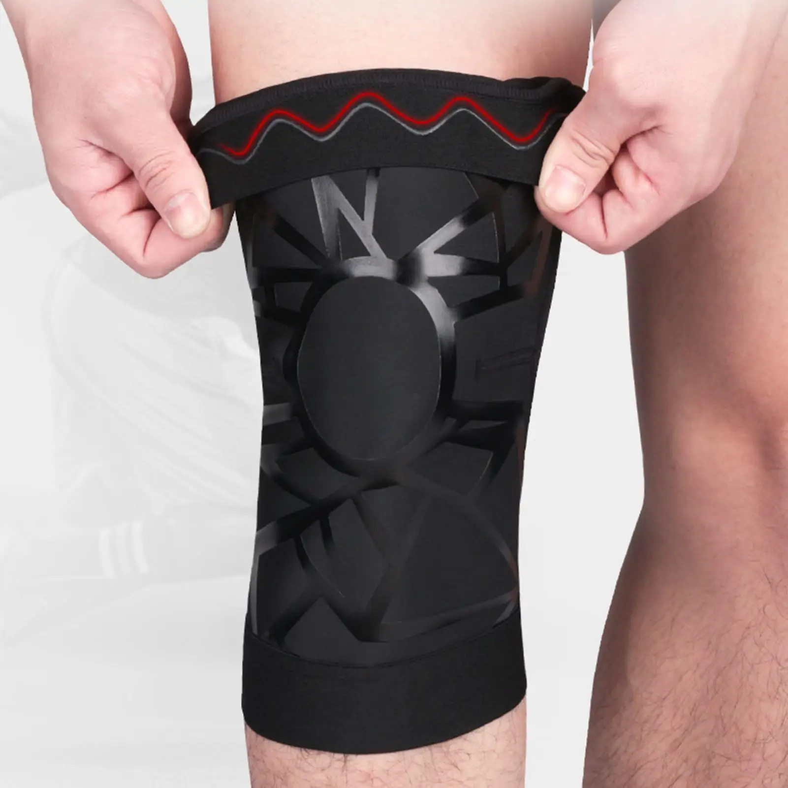 

Knee Support Thin Moisture Wicking Sports Adults Knee Protection Brace For Cycling Mountaineering Basketball Skipping Rope Men