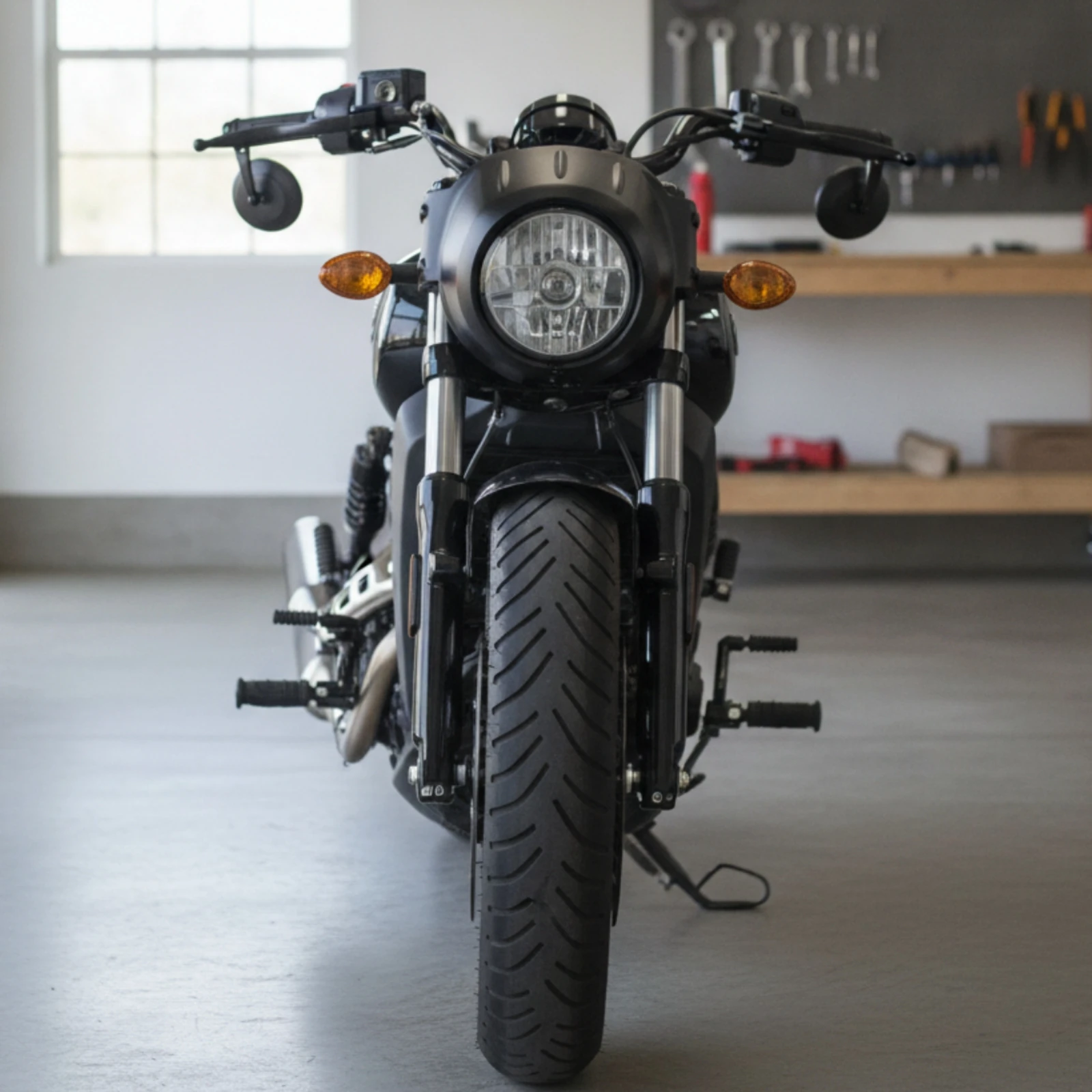 Motorcycle Headlight Fairing Easy to Install Headlight Fairing with Brackets Motorcycle Front Cowl Long-Lasting Streamlined