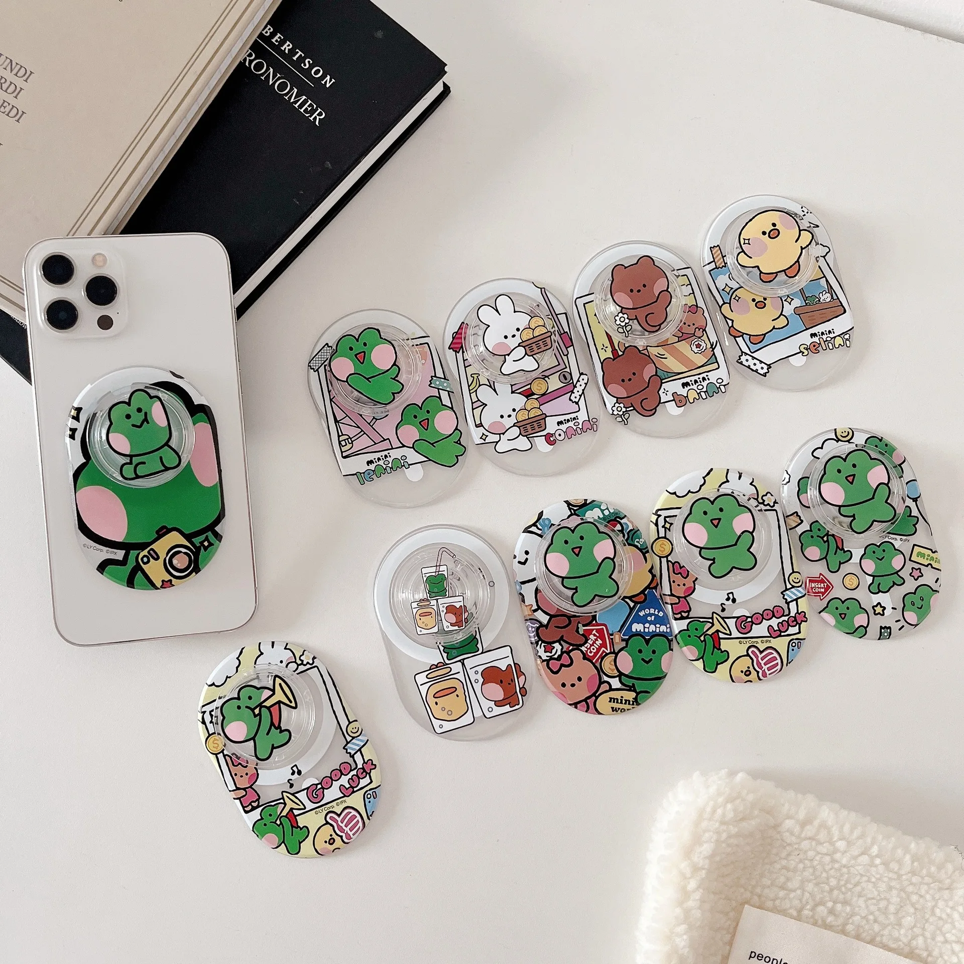 Magsafe Phone Stand Super Strong Magnetic Snap Phone Holder New Cute Popopada Cartoon Animals Frog Rabbit Duck Pop Sockets