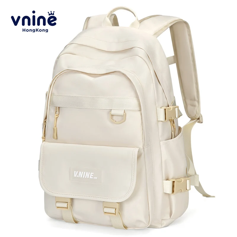 V.NINE High School Student Backpack Bags Korean Style School Bag for Teenager Girls Bookbags Boys School Backpack Large Capacity