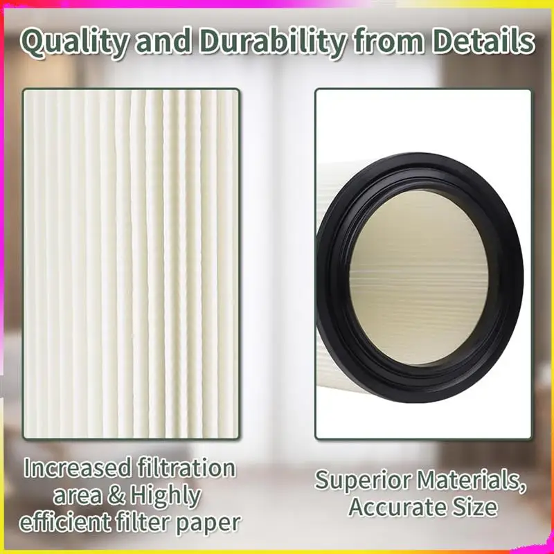 Filtro VF4000 de repuesto M04K para aspiradora en seco y húmedo Ridgid 72947 de 5-20 galones, aspiradora Husky de 6-9 gal para Craftsman 17816