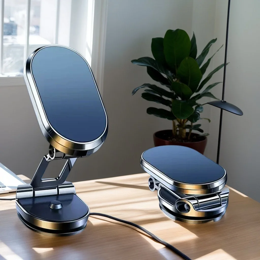 

1080 ° Поворотный магнитный автомобильный держатель для телефона - складной кронштейн для смартфона с GPS для iPhone Samsung Xiaomi