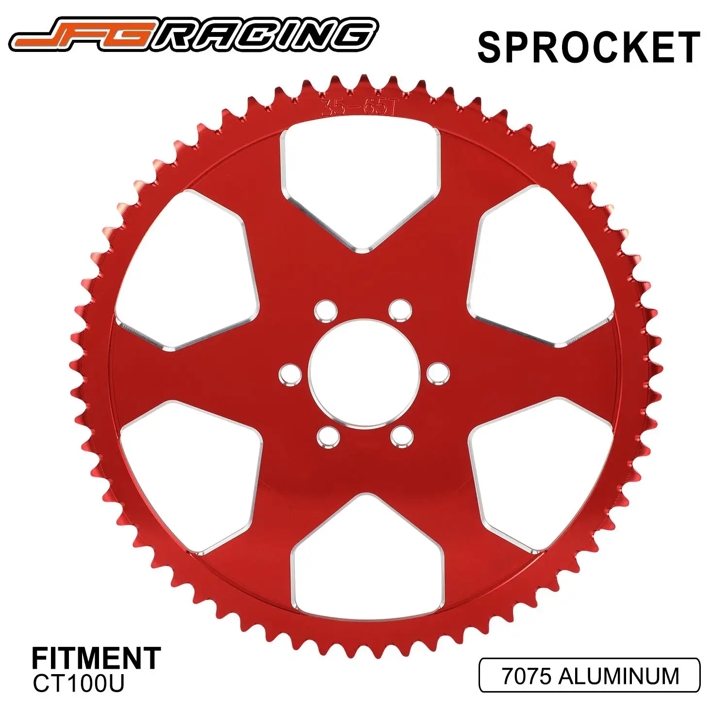 Sprocket 35 teeth chain wheel 65T Motorcycles Accessories Aluminum 7075 For Coleman CT100U CT 100U Moto Dirt Bike Parts