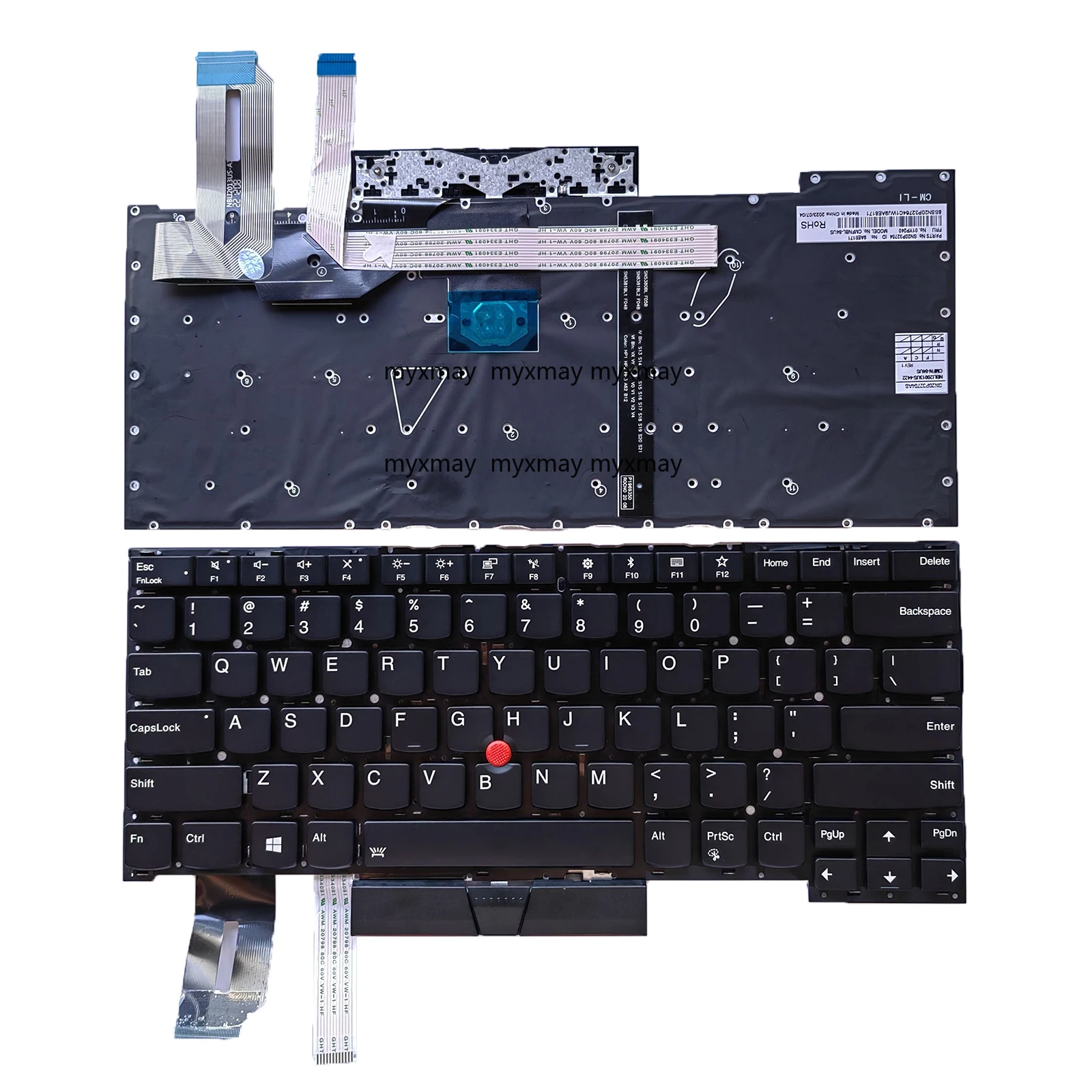 

US/RU Laptop Keyboard for Lenovo Thinkpad P1 X1 Extreme Gen1 Gen2 T490S（20NX 20NY）T495S （20MD 20QT 20QU）TP00099A TP00105A
