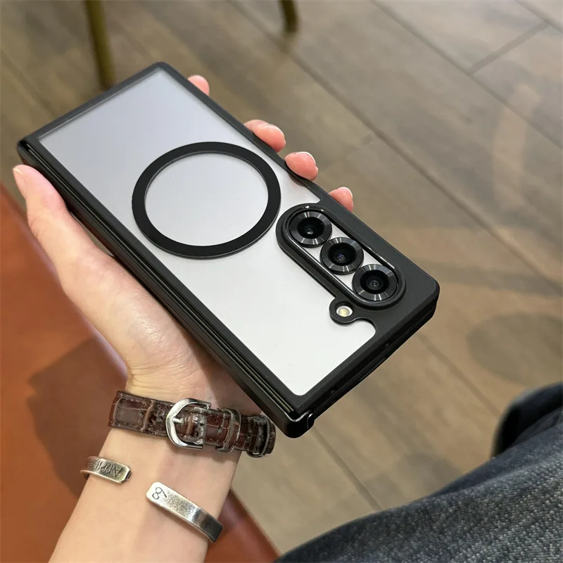 

Magnetic Case for Samsung Galaxy Z Fold 7 6 with Hinge Protection Slim Fit Anti-Scratch Cover for Z Fold 5 4 Foldable Phone Case