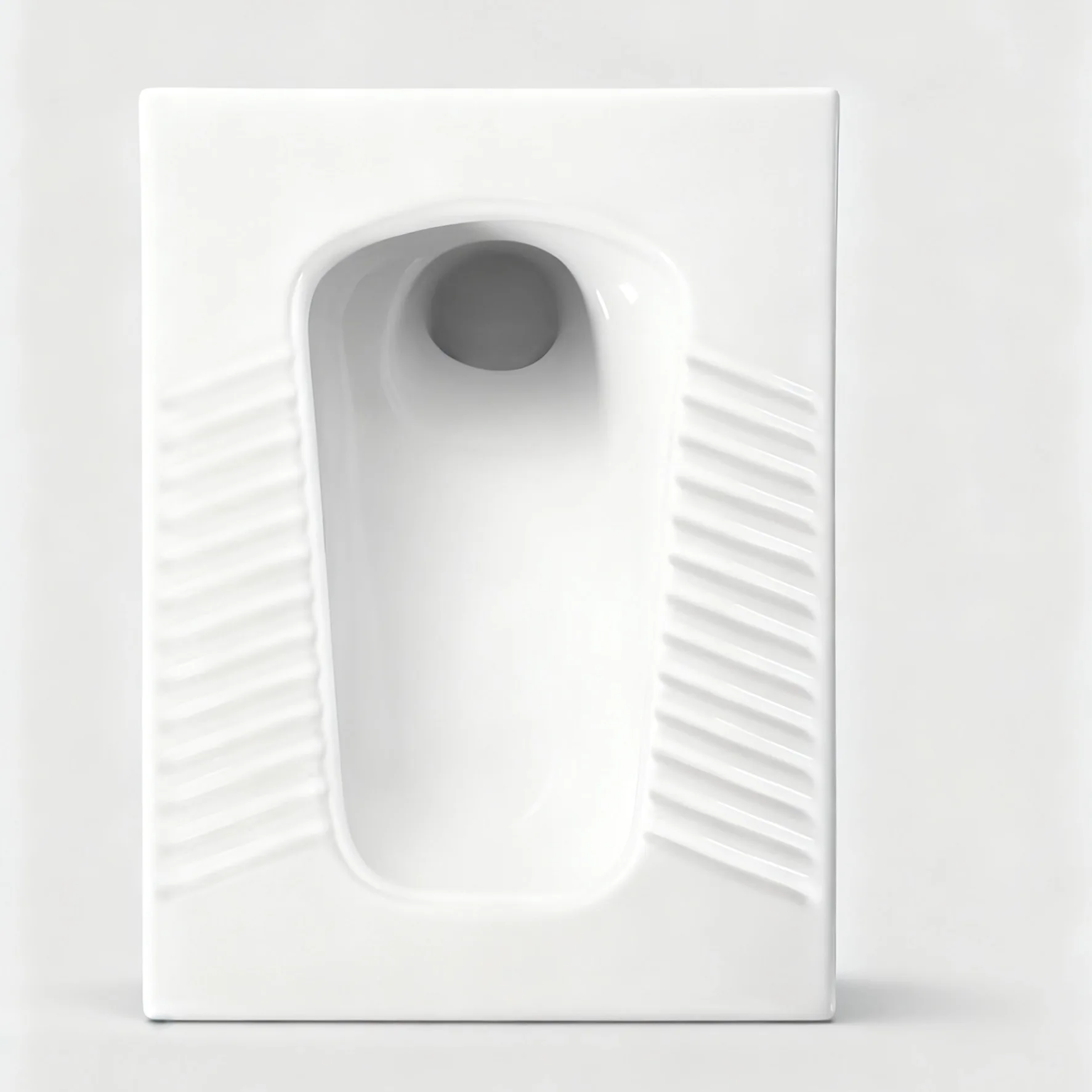 Certified ceramic hotel bathroom large flush water pipe squatting urinal squatting toilet