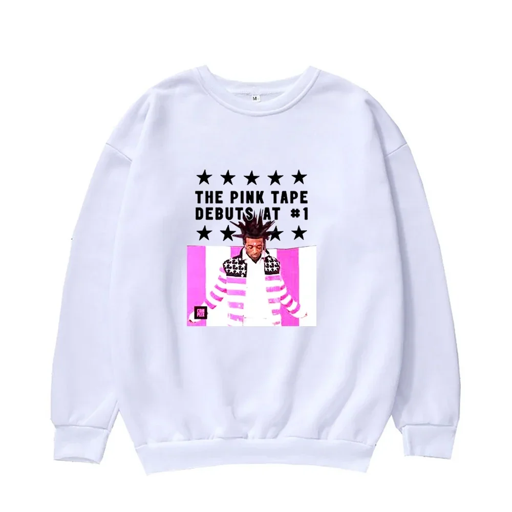 Rapper Lil Uzi Vert Pink Tour Concert Fashion Crew Neck Sweatshirts Hip Hop Streetwear Harajuku Gifts For Fans