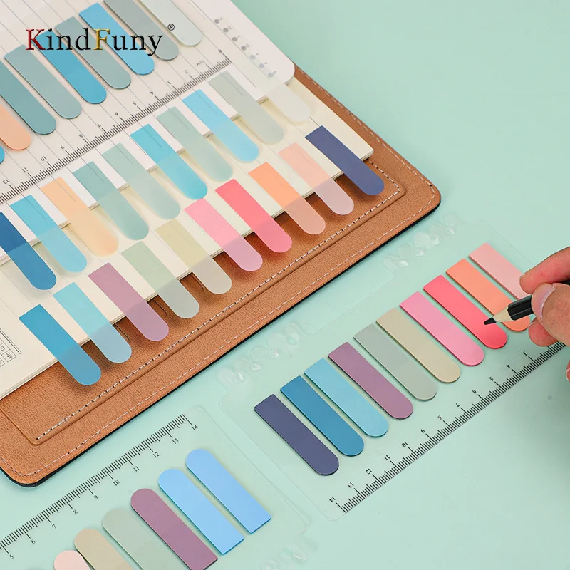 KindFuny 1200pcs Sticky Notes Self-Adhesive Stationery BookMarkers Annotation Reading Book Clear Tab Kawaii Cute Posted It