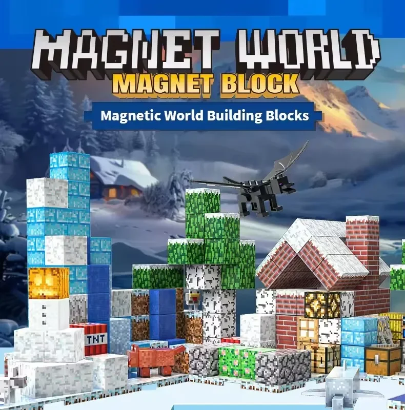 Ice and Snow World MC My DIY World TNT مكعبات بناء مغناطيسية ألعاب إبداعية للأطفال أفضل هدية