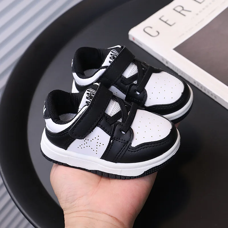 Spring Autumn Children Panda Breathable Sneakers Boy Girl Soft-soled Sports Shoes Kid Non-slip Running Shoes Student Casual Shoe