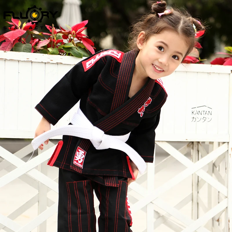 

Fluid Kids BJJ High Quality Karate Jujutsu Suit Set Children's Taekwondo MMA Martial Arts Brazilian Jujutsu Training Suit