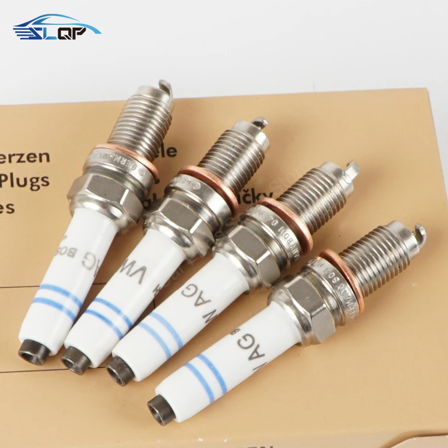 4PCS 04E905602 For VW Scirocco Caddy Golf MK6 Touran Tiguan Sharan Polo Audi A3 Audi A1 A3 Q2 Q3 Spark Plugs 04E 905 602 D