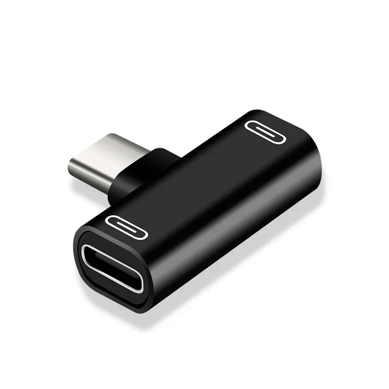 USB C الفاصل نوع C ذكر إلى ثنائي نوع C شاحن أنثي 2 في 1 محول شاحن سماعة الرأس للهاتف سماعة TypeC ميناء